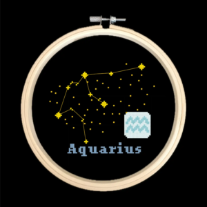 Aquarius cross stitch