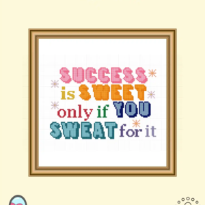 Success is Sweet Only if Cross Stitch Pattern PDF